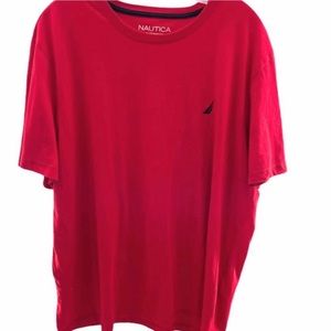 Nautica Men's Sleepwear Shirt Red Size XL